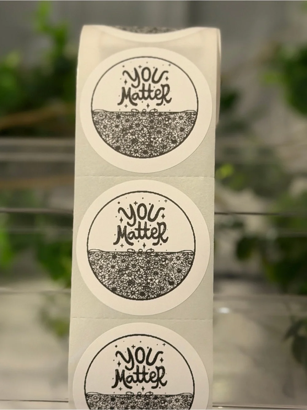 You Matter Floral Encouragement Stickers 2 Inch Round Labels 200 Pack